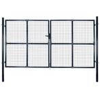 vidaXL Gaaspoort 289x150 cm gegalvaniseerd staal grijs