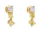 Oorstekers - 18 karaat Geel goud - 1.68ct. tw. Geel Diamant