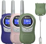 QNIQLO Q168Plus Walkie Talkies 3 Pack voor Kinderen - USB..., Télécoms, Talkies-walkies & Walkies-talkies, Verzenden