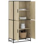 vidaXL Hoge kast 68x35x139 cm bewerkt hout sonoma, Verzenden, Nieuw