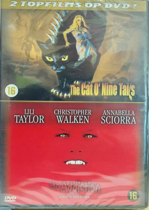 2 films op 1 dvd The Cat O nine tails en The Addiction (dvd, CD & DVD, DVD | Action, Enlèvement ou Envoi
