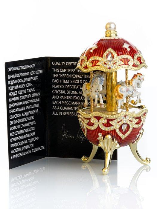 Keren Kopal - Muzikale juwelendoos - 2024 - Red Windup Horse, Antiquités & Art, Curiosités & Brocante