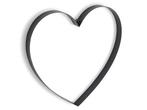 Frame plat metalen hart 30 cm *2.5 zwart metalenframe metal