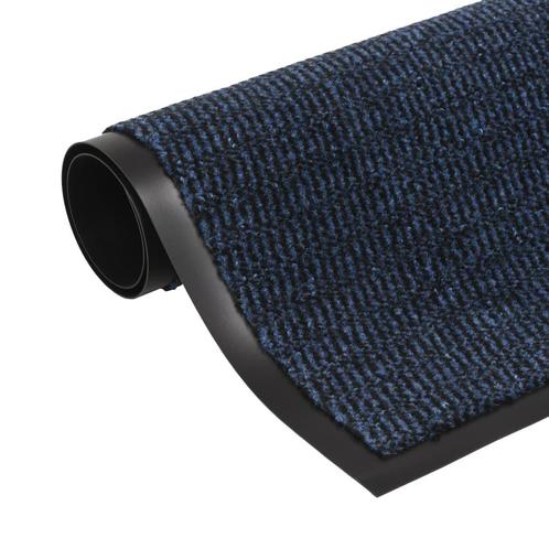vidaXL Droogloopmat rechthoekig getuft 80x120 cm blauw, Tuin en Terras, Deurmatten, Nieuw, Verzenden