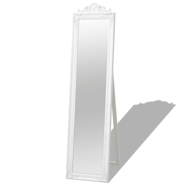 vidaXL Spiegel vrijstaand barok stijl 160x40 cm wit, Huis en Inrichting, Woonaccessoires | Spiegels, Nieuw, Verzenden