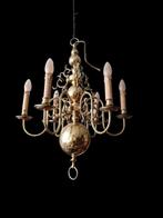 Georgian english dutch Queen Anne large brass chandelier