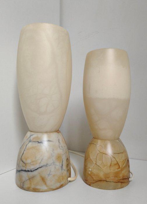 Massive - Lamp (2) - Albast - Geaderd, Antiek en Kunst, Curiosa en Brocante