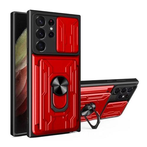 Samsung Galaxy A22 (4G) - Card Slot Hoesje met Kickstand en, Telecommunicatie, Mobiele telefoons | Hoesjes en Screenprotectors | Samsung