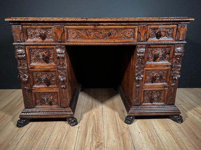 Bureau - Hout - Ingelegde bureau, Antiek en Kunst, Antiek | Overige Antiek