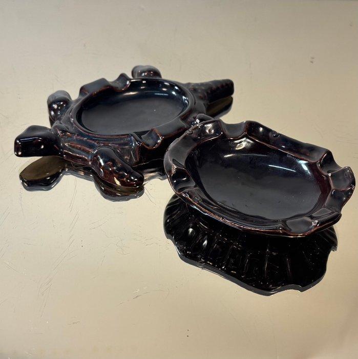 Asbak - Zeldzame Vintage Dovre Schildpad-asbak – Zwaar, Antiquités & Art, Curiosités & Brocante