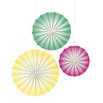 Gekleurde Papieren Waaiers 3st, Hobby en Vrije tijd, Verzenden, Nieuw