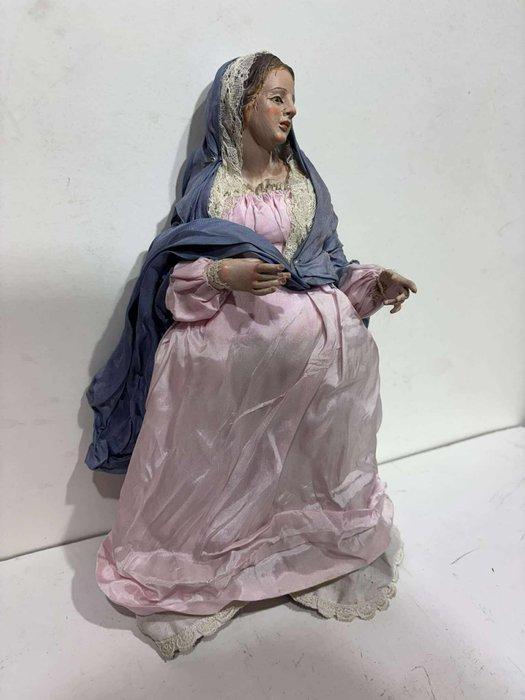 sculptuur, Presepe Napoletano - Madonna Santa Maria (33 cm.), Antiek en Kunst, Kunst | Niet-Westerse kunst