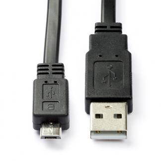 Samsung oplaadkabel | Micro USB 2.0 | 1 meter (Plat, Zwart), Telecommunicatie, Mobiele telefoons | Toebehoren en Onderdelen, Verzenden