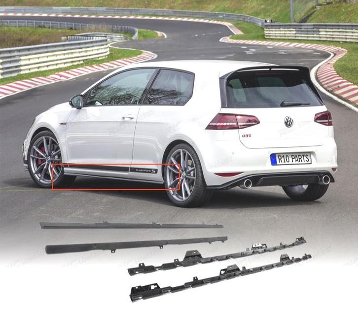 RAJOUTS BAS DE CAISSE VOLKSWAGEN VW GOLF MK7.5 17-20 LOOK GT, Auto-onderdelen, Carrosserie, Verzenden