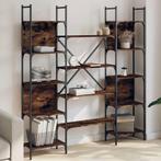 vidaXL Boekenkast 155,5x24x166,5 cm bewerkt hout gerookt, Huis en Inrichting, Verzenden, Nieuw
