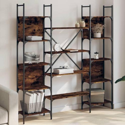 vidaXL Boekenkast 155,5x24x166,5 cm bewerkt hout gerookt, Huis en Inrichting, Kasten | Boekenkasten, Nieuw, Verzenden