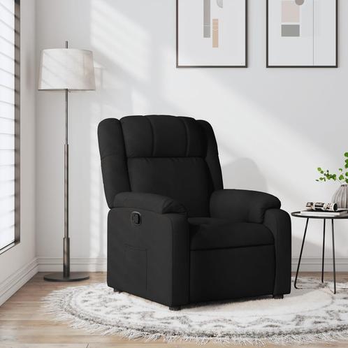 vidaXL Relaxfauteuil Zwarte Stof, Huis en Inrichting, Fauteuils, Nieuw, Verzenden