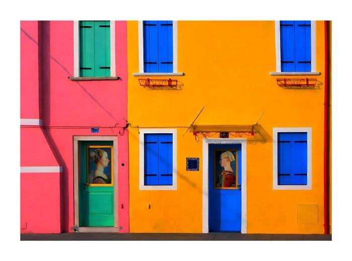 Enrico Camporese - Burano Facades, Antiek en Kunst, Kunst | Designobjecten