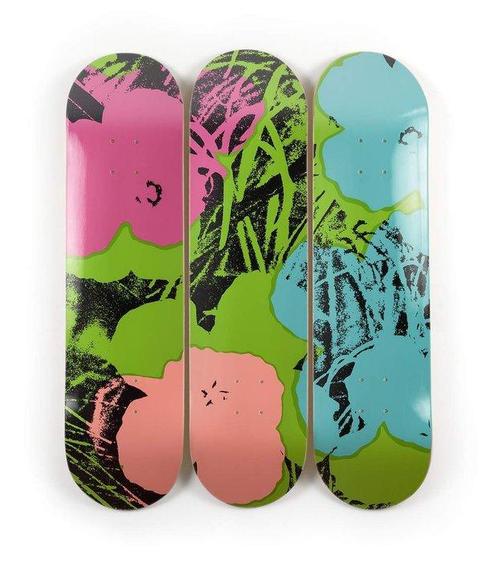 Andy Warhol (after) x The Skateroom - Flowers - Green/Pink, Antiek en Kunst, Kunst | Schilderijen | Modern