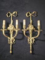 Wandkandelaar (2) - Verguld brons - Appliques Bronzo