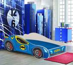 Autobed - Kinderbed - 140x70cm - met matras - blauw - Batcar