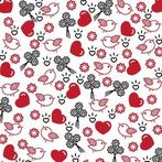 Cellofaanfolie bloemenfolie inpakfolie tweet hearts red, Nieuw