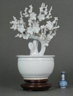 Plum blossom trees in nicely formed jardinière - Porcelaine, Antiquités & Art