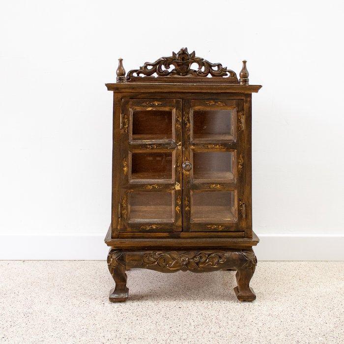 Vitrine - due ante - Hout, Glas - uitgesneden met rand, Antiquités & Art, Curiosités & Brocante