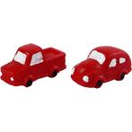 Mini autos, h20 mm l40 mm, rood, 2stuks autootjes, Nieuw