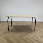 kantinetafel 140x80 cm, beige - zwart, Bureau