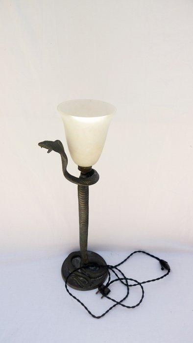 Daum / Edgar Brandt (attr.) - Tafellamp - cobra lamp -, Antiek en Kunst, Kunst | Designobjecten