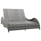 vidaXL Chaise longue double avec coussin Résine tressée, Jardin & Terrasse, Chaises longues, Verzenden, Neuf