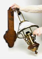 Wandlamp - Antieke Klassieke Kentucky Oil lamp - Glas, Hout,