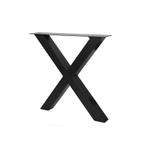 Stalen X-poot 10x10 cm Zwart 1 stuk, Huis en Inrichting, Nieuw, Verzenden