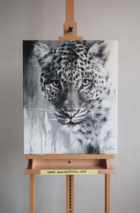Ewa Switala - Leopard, Antiek en Kunst, Kunst | Schilderijen | Modern