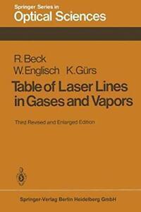 Table of Laser Lines in Gases and Vapors. Beck, R.   New.=, Livres, Livres Autre, Envoi