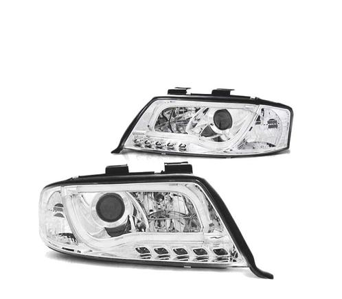 Phares Led Pour Audi A6 97-01 Tru Drl Chromé, Auto-onderdelen, Verlichting, Verzenden