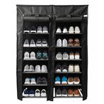 Lendo Online Armoire à Chaussures Pliable 90×28×126 cm Noir