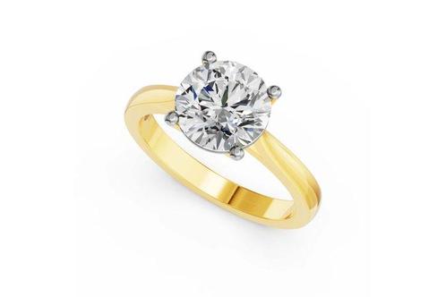 Sans Prix de Réserve - Bague - 14 carats Or jaune - 3.01ct., Handtassen en Accessoires, Ringen