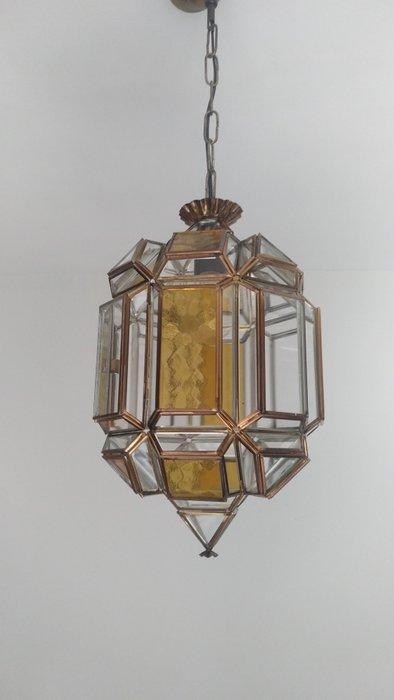 Plafondlamp - Glas, Metaal, Antiek en Kunst, Curiosa en Brocante