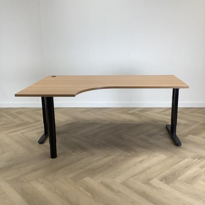 hoekbureau (links) met kabel doorvoer 180x120 cm, beuken -, Huis en Inrichting, Bureaus, Bureau, Gebruikt