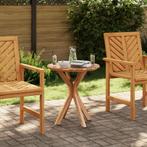 vidaXL Tuin Bistro Tafel Ø70x75 cm Massief Teakhout, Tuin en Terras, Tuintafels, Verzenden, Nieuw