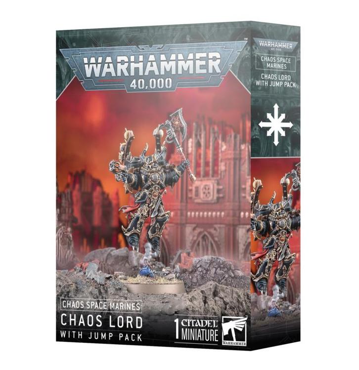 Chaos Space Marines Chaos Lord with Jump Pack (Warhammer, Hobby en Vrije tijd, Wargaming, Ophalen of Verzenden