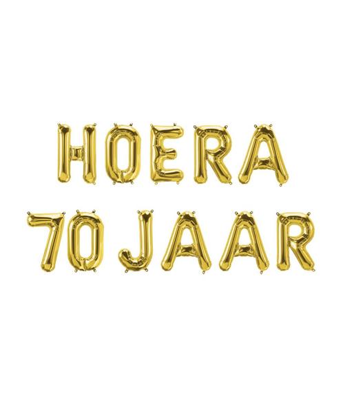 Gouden Ballonnen Set 70 Jaar Hoera 1,9m, Hobby en Vrije tijd, Feestartikelen, Nieuw, Verzenden
