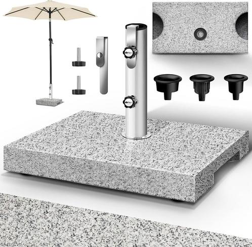 tillvex® Granit Parasolstandaard met transportgreep, 25 kg,, Tuin en Terras, Overige Tuin en Terras, Verzenden