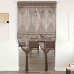 vidaXL Gordijn macramé 140x240 cm katoen taupe, Maison & Meubles, Verzenden