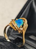 Bague - 18 carats Or jaune - Opaal & Diamant, Bijoux, Sacs & Beauté, Bagues