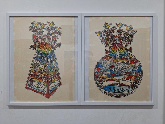 Oreste Zevola (1954) - Azzurro, Antiquités & Art, Art | Peinture | Moderne