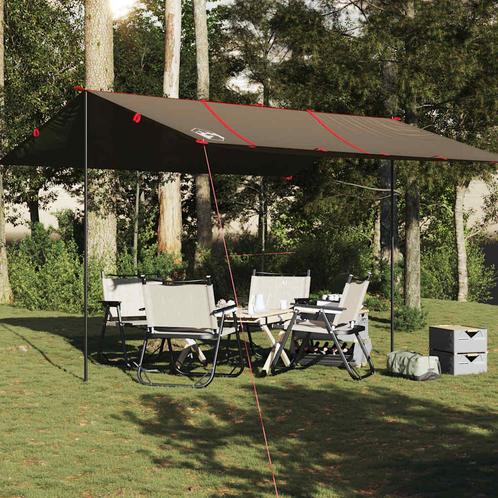 vidaXL Kampeerluifel waterdicht 451x420 cm bruin, Caravans en Kamperen, Tenten, Nieuw, Verzenden