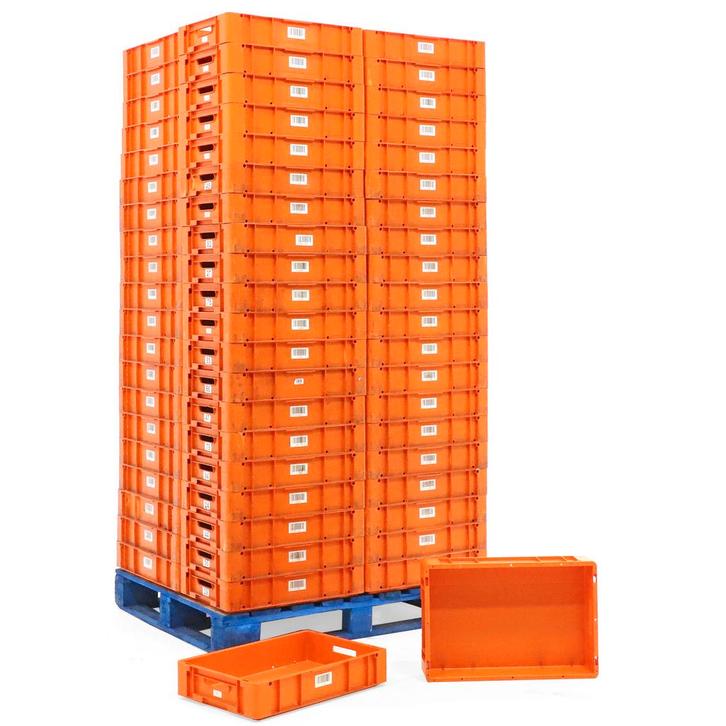 Gebruikte Euronorm stapelbakken alle wanden gesloten + open, Doe-het-zelf en Bouw, Kratten en Dozen, Gebruikt, Ophalen of Verzenden